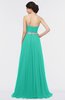 ColsBM Zahra Viridian Green Elegant A-line Strapless Sleeveless Half Backless Bridesmaid Dresses