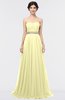 ColsBM Zahra Wax Yellow Elegant A-line Strapless Sleeveless Half Backless Bridesmaid Dresses