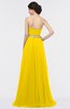 ColsBM Zahra Yellow Elegant A-line Strapless Sleeveless Half Backless Bridesmaid Dresses
