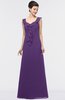 ColsBM Jolene Dark Purple Mature A-line Square Zip up Floor Length Bridesmaid Dresses