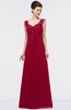 ColsBM Jolene Dark Red Mature A-line Square Zip up Floor Length Bridesmaid Dresses
