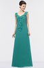 ColsBM Jolene Emerald Green Mature A-line Square Zip up Floor Length Bridesmaid Dresses