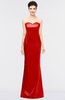 ColsBM Reagan Red Mature Column Strapless Zip up Floor Length Plainness Prom Dresses