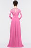 ColsBM Shelly Carnation Pink Romantic A-line Long Sleeve Floor Length Lace Bridesmaid Dresses