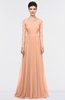 ColsBM Shelly Coral Reef Romantic A-line Long Sleeve Floor Length Lace Bridesmaid Dresses