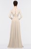 ColsBM Shelly Cream Tan Romantic A-line Long Sleeve Floor Length Lace Bridesmaid Dresses