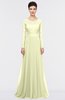 ColsBM Shelly Cream Romantic A-line Long Sleeve Floor Length Lace Bridesmaid Dresses