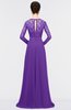 ColsBM Shelly Deep Lavender Romantic A-line Long Sleeve Floor Length Lace Bridesmaid Dresses