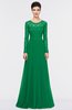 ColsBM Shelly Green Romantic A-line Long Sleeve Floor Length Lace Bridesmaid Dresses
