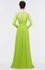 ColsBM Shelly Lime Green Romantic A-line Long Sleeve Floor Length Lace Bridesmaid Dresses