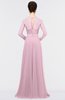 ColsBM Shelly Mist Pink Romantic A-line Long Sleeve Floor Length Lace Bridesmaid Dresses