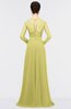 ColsBM Shelly Muted Lime Romantic A-line Long Sleeve Floor Length Lace Bridesmaid Dresses