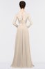 ColsBM Shelly Pastel Rose Tan Romantic A-line Long Sleeve Floor Length Lace Bridesmaid Dresses