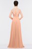 ColsBM Shelly Peach Nectar Romantic A-line Long Sleeve Floor Length Lace Bridesmaid Dresses