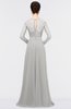 ColsBM Shelly Platinum Romantic A-line Long Sleeve Floor Length Lace Bridesmaid Dresses