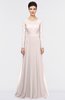 ColsBM Shelly Rosewater Pink Romantic A-line Long Sleeve Floor Length Lace Bridesmaid Dresses