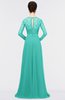 ColsBM Shelly Turquoise G97 Romantic A-line Long Sleeve Floor Length Lace Bridesmaid Dresses