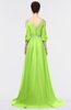 ColsBM Joyce Sharp Green Mature A-line V-neck Zip up Sweep Train Beaded Bridesmaid Dresses