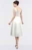ColsBM Joanna Cloud White Mature A-line V-neck Zip up Plainness Bridesmaid Dresses