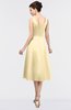 ColsBM Joanna Cornhusk Mature A-line V-neck Zip up Plainness Bridesmaid Dresses