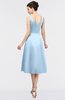 ColsBM Joanna Dream Blue Mature A-line V-neck Zip up Plainness Bridesmaid Dresses