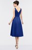ColsBM Joanna Electric Blue Mature A-line V-neck Zip up Plainness Bridesmaid Dresses