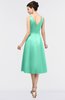 ColsBM Joanna Mint Green Mature A-line V-neck Zip up Plainness Bridesmaid Dresses
