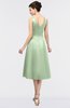 ColsBM Joanna Pale Green Mature A-line V-neck Zip up Plainness Bridesmaid Dresses