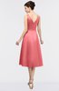 ColsBM Joanna Shell Pink Mature A-line V-neck Zip up Plainness Bridesmaid Dresses