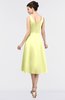 ColsBM Joanna Wax Yellow Mature A-line V-neck Zip up Plainness Bridesmaid Dresses