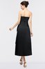 ColsBM Isabella Black Elegant A-line Bateau Sleeveless Zip up Ruching Evening Dresses