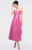 ColsBM Isabella Carnation Pink Elegant A-line Bateau Sleeveless Zip up Ruching Evening Dresses