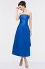 ColsBM Isabella Electric Blue Elegant A-line Bateau Sleeveless Zip up Ruching Evening Dresses