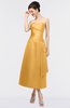 ColsBM Isabella Golden Nugget Elegant A-line Bateau Sleeveless Zip up Ruching Evening Dresses