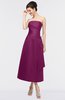 ColsBM Isabella Magenta Purple Elegant A-line Bateau Sleeveless Zip up Ruching Evening Dresses
