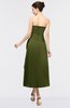 ColsBM Isabella Olive Green Elegant A-line Bateau Sleeveless Zip up Ruching Evening Dresses