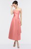 ColsBM Isabella Peach Blossom Elegant A-line Bateau Sleeveless Zip up Ruching Evening Dresses