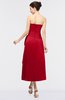 ColsBM Isabella Red Elegant A-line Bateau Sleeveless Zip up Ruching Evening Dresses