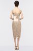 ColsBM Colette Beige Mature Column Sleeveless Zip up Lace Bridesmaid Dresses