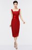 ColsBM Colette Fiery Red Mature Column Sleeveless Zip up Lace Bridesmaid Dresses