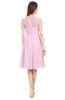 ColsBM Ivory Baby Pink Elegant A-line Jewel Zip up Knee Length Bridesmaid Dresses