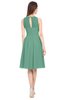 ColsBM Ivory Beryl Green Elegant A-line Jewel Zip up Knee Length Bridesmaid Dresses
