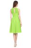 ColsBM Ivory Bright Green Elegant A-line Jewel Zip up Knee Length Bridesmaid Dresses