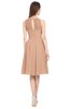 ColsBM Ivory Burnt Orange Elegant A-line Jewel Zip up Knee Length Bridesmaid Dresses