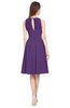 ColsBM Ivory Dark Purple Elegant A-line Jewel Zip up Knee Length Bridesmaid Dresses