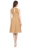 ColsBM Ivory Desert Mist Elegant A-line Jewel Zip up Knee Length Bridesmaid Dresses