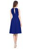 ColsBM Ivory Electric Blue Elegant A-line Jewel Zip up Knee Length Bridesmaid Dresses