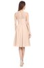 ColsBM Ivory Fresh Salmon Elegant A-line Jewel Zip up Knee Length Bridesmaid Dresses