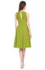 ColsBM Ivory Green Oasis Elegant A-line Jewel Zip up Knee Length Bridesmaid Dresses
