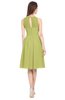 ColsBM Ivory Linden Green Elegant A-line Jewel Zip up Knee Length Bridesmaid Dresses